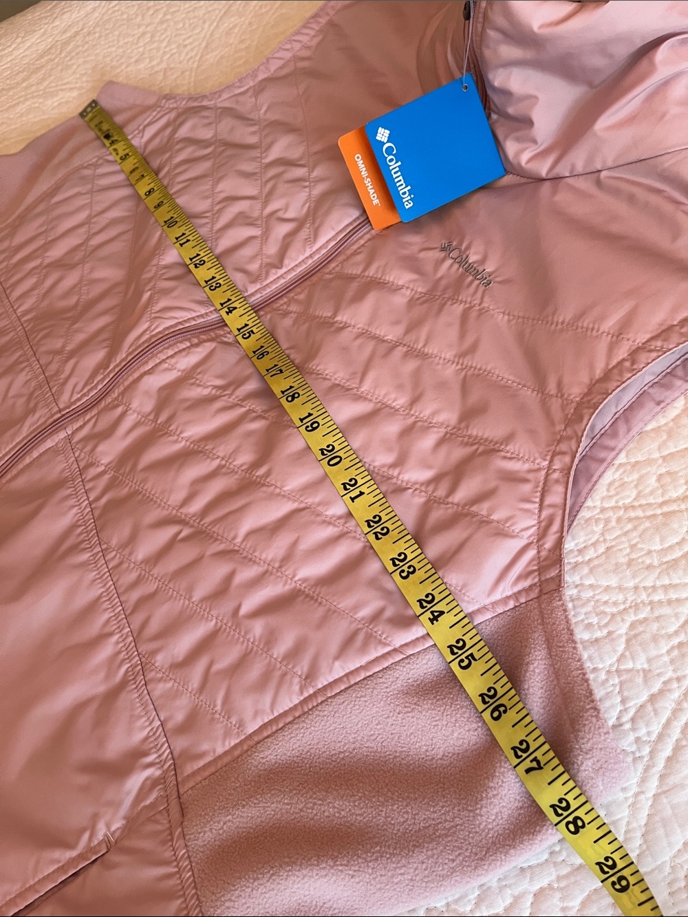 NWT Columbia Quilted Fleece Panel Vest Women's 3X Pink UPF Active Outdoors Gift - Picture 9 of 13